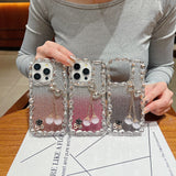 crystal diamond handmade transparent Cover For Iphone 14 pro