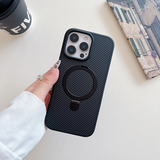 carbon fiber ring stand magsafe phone case For Iphone 15 pro max