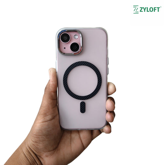 Carbon Fiber Pattern Built-in Magnetic Shockproof Phone Case For Apple iPhone 15