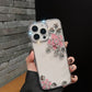 luxury camellia water diamond transparent phone case For Apple iPhone 14 Pro Max