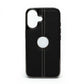 Leather Stitching Texture Logo Cut Phone Cover
