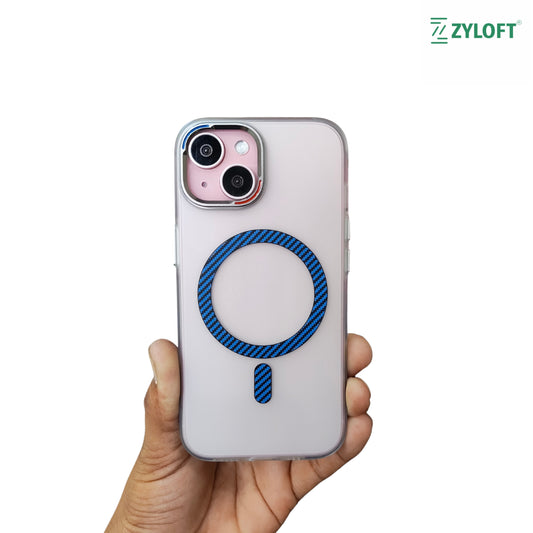 Carbon Fiber Pattern Built-in Magnetic Shockproof Phone Case For Apple iPhone 15