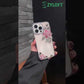 Luxury Camellia Water Diamond Transparent Phone Cover